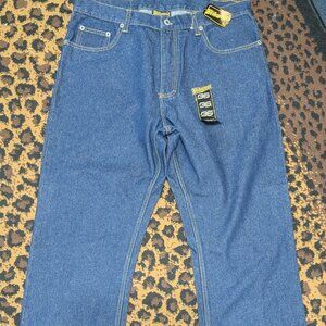 Vintage 90s Kikwear Dark Wash Loose Fit Baggy Rave Jeans 10” Opening